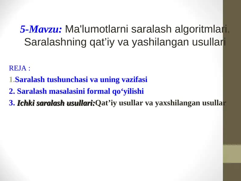 Saralash
