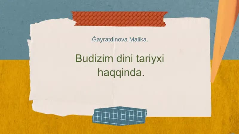 Buddizm Dini Tarixi