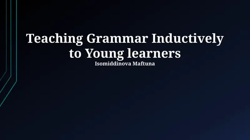 Unlocking Grammar: Inductive Learning for Young Minds