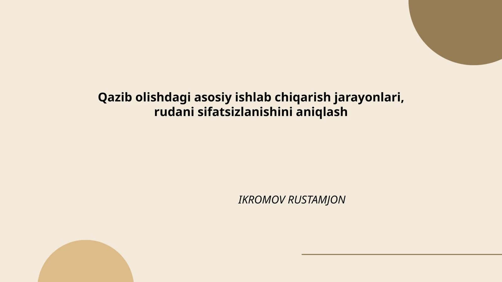 Ruda qazib olish jarayoni