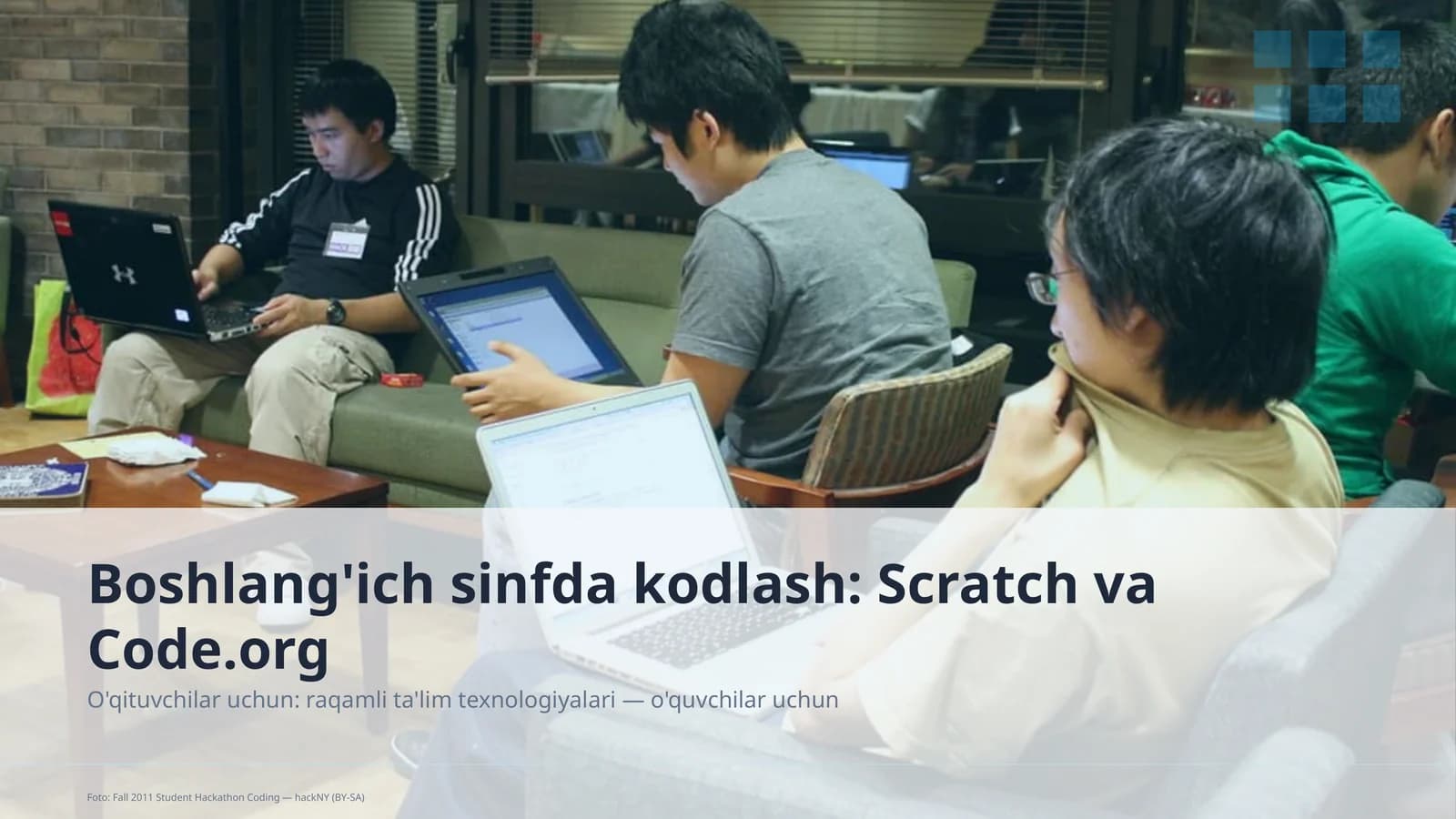 Boshlang'ich sinfda kodlash: Scratch va Code.org