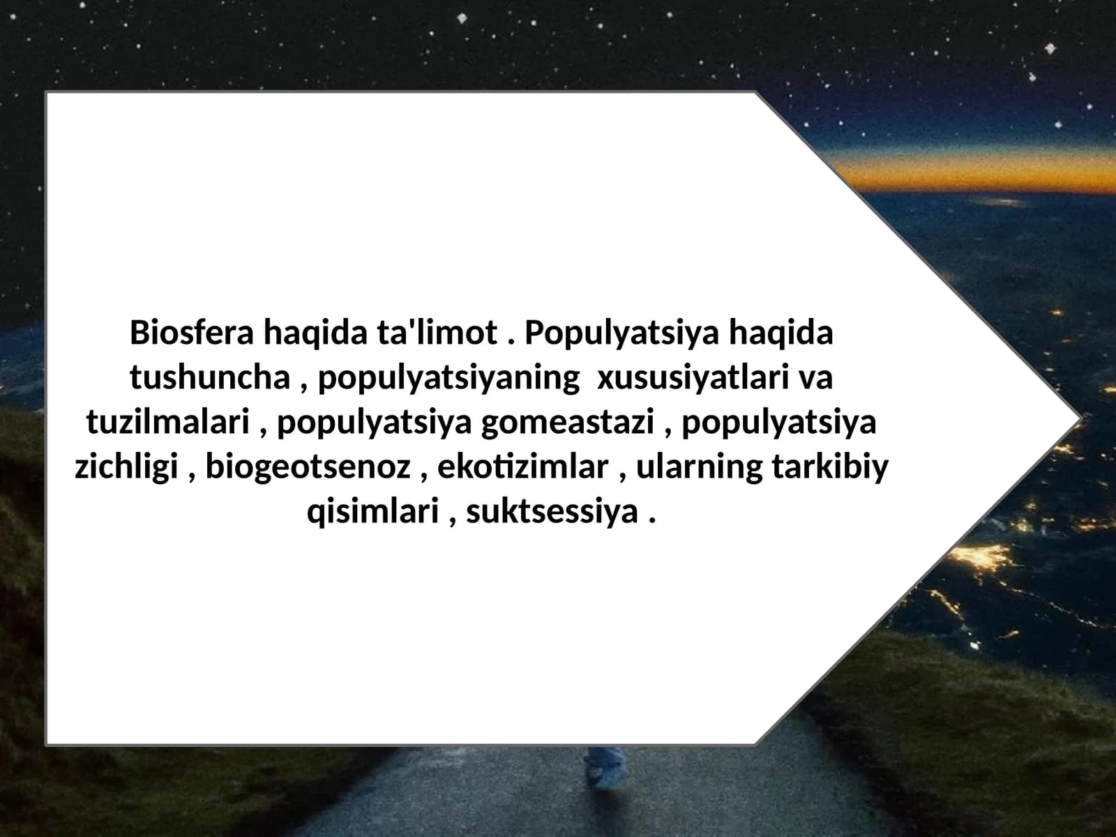 Biosfera va Populyatsiyalar