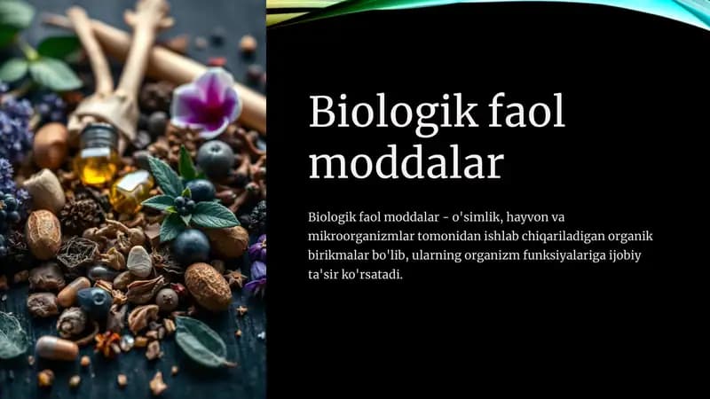 Biologik faol moddalar