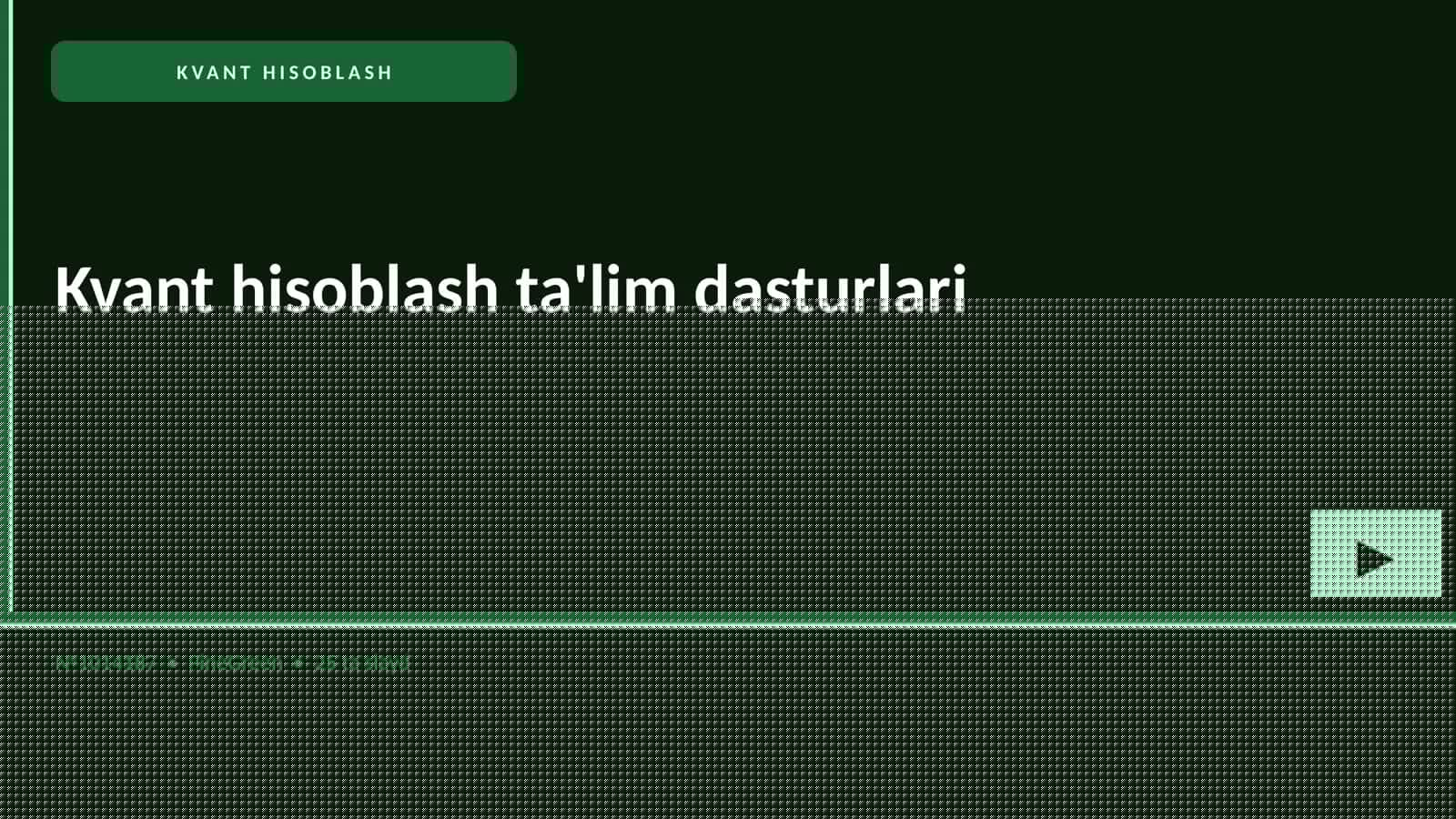 Kvant hisoblash ta'lim dasturlari