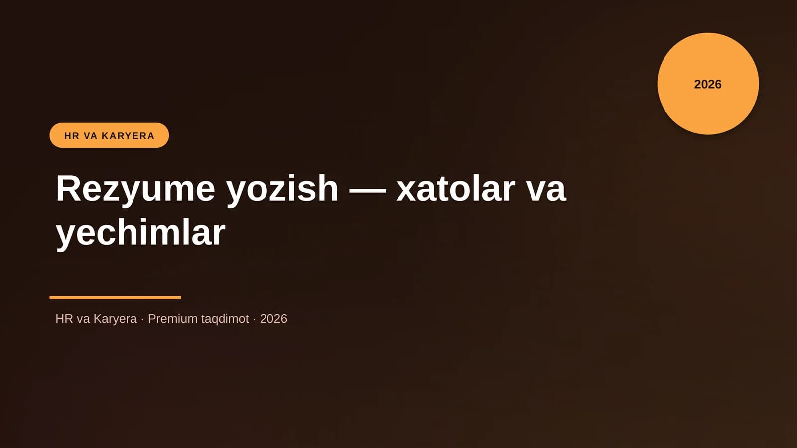 Rezyume yozish — xatolar va yechimlar
