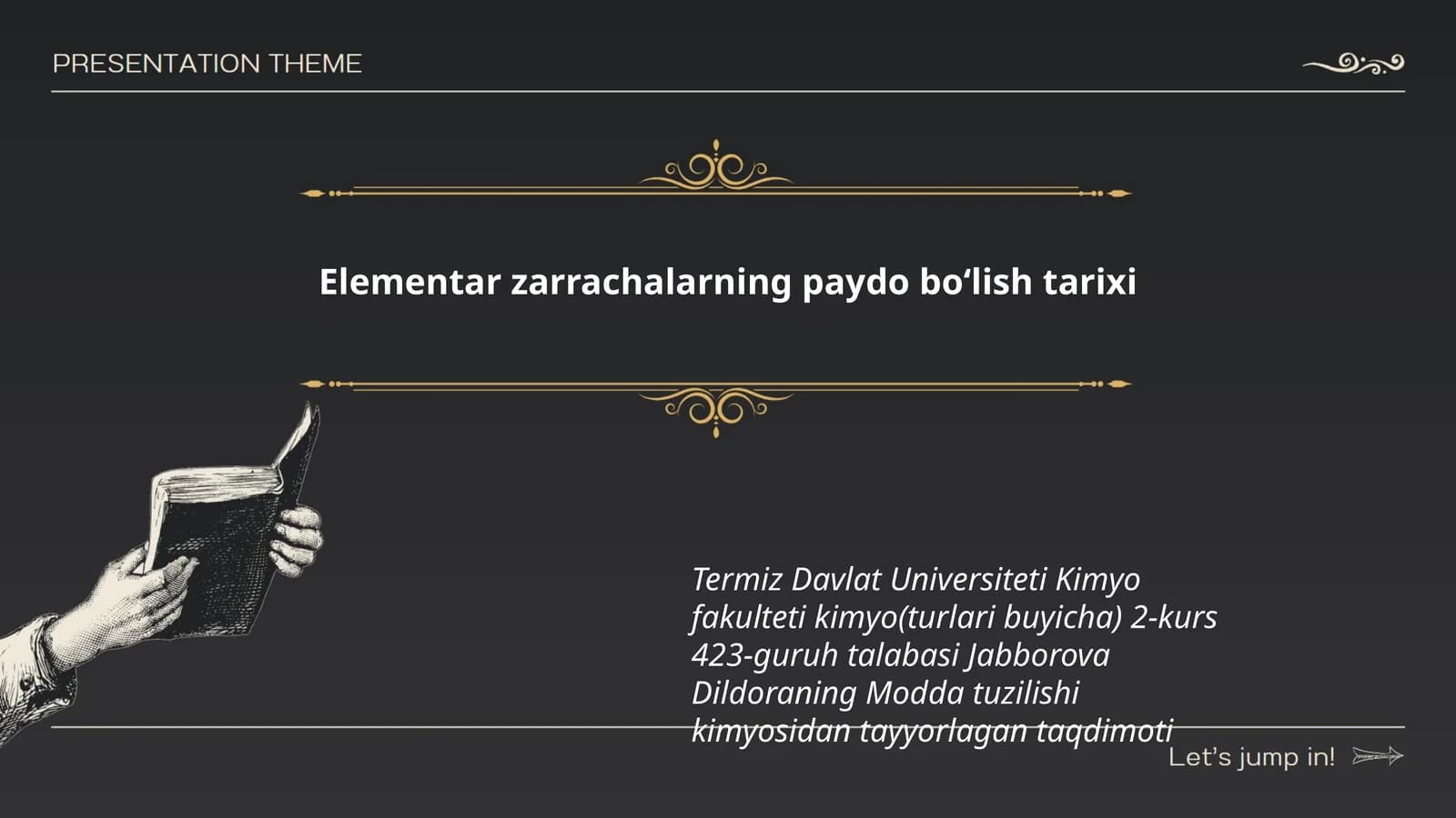 Elementar zarrachalarning paydo boʻlish tarixi