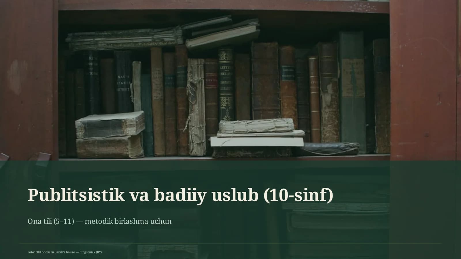 Publitsistik va badiiy uslub (10-sinf)