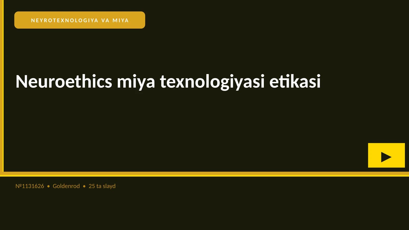NEYROTEXNOLOGIYA VA MIYA