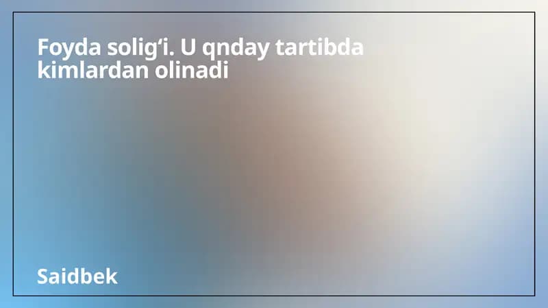 Foyda soligʻi