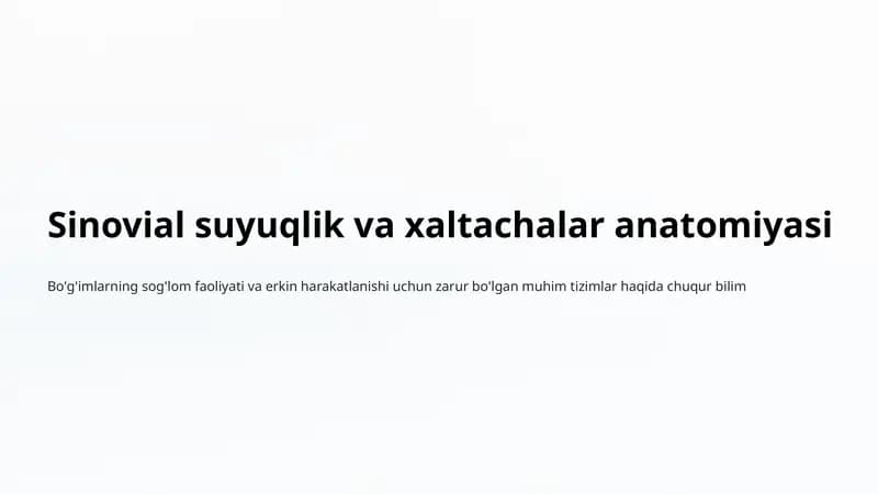 Bo'g'imlar va ularning tuzilishi