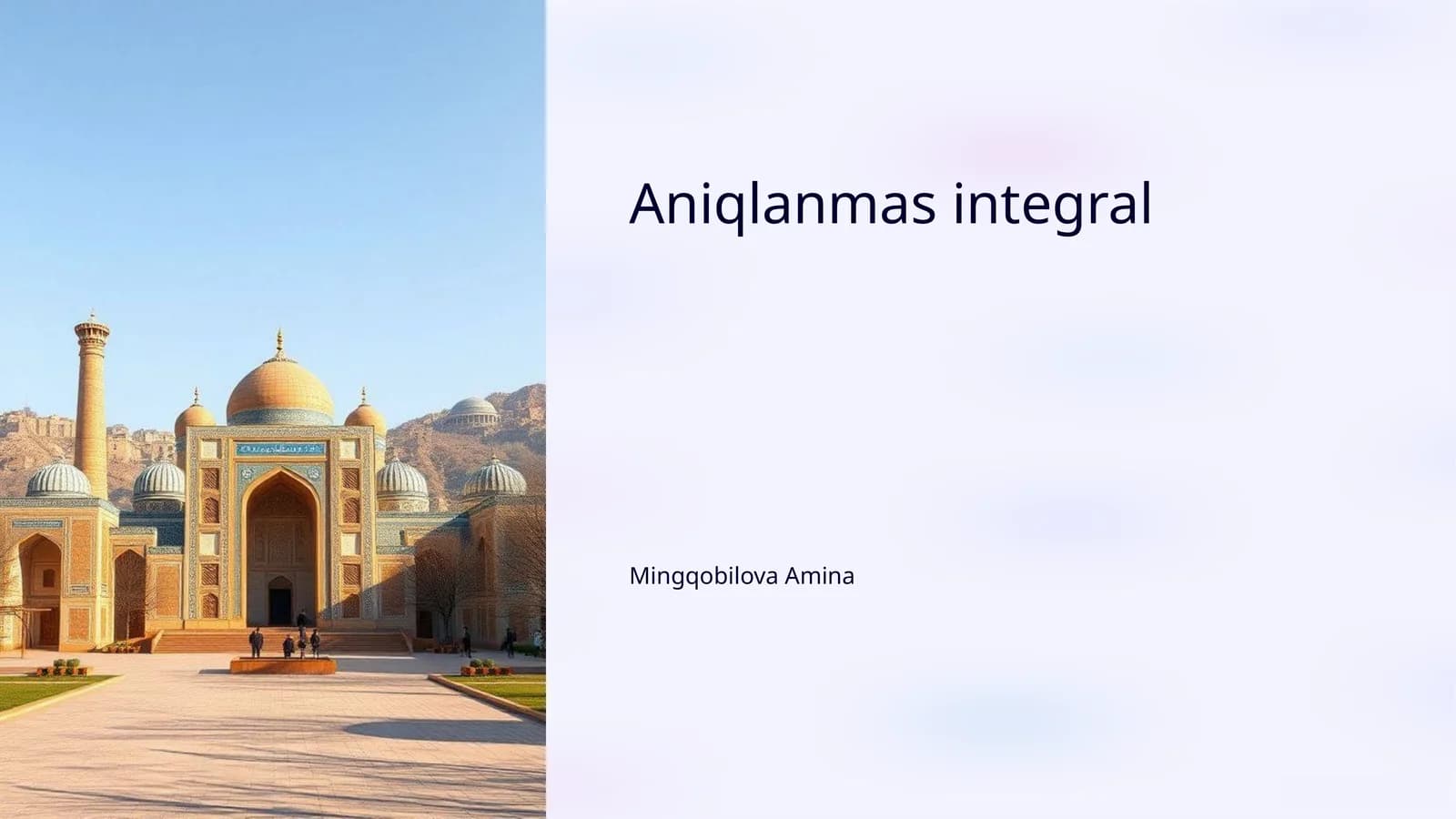 Aniqlanmas integral