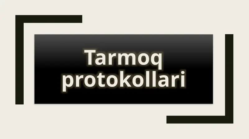 Tarmoq protokollari