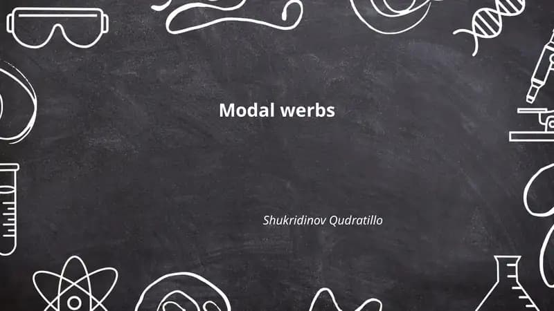 Modal werbs