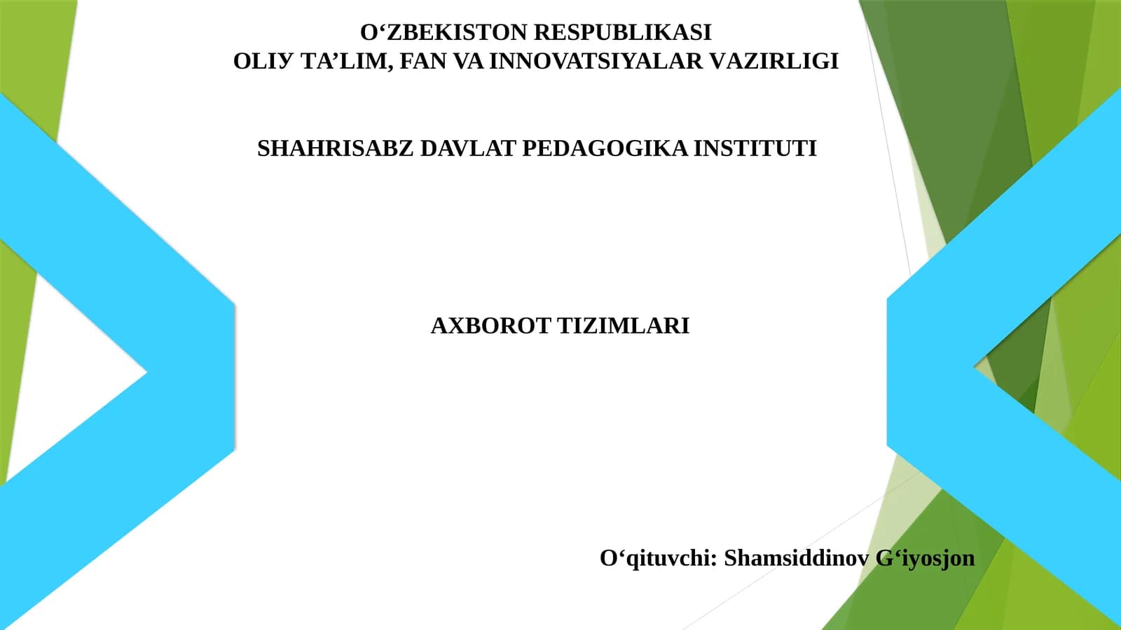 AXBOROTTIZIMLARI
