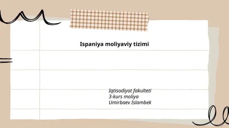 Ispaniya moliyaviy tizimi
