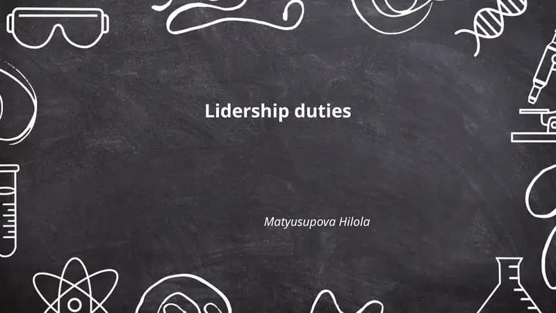 Lidership duties