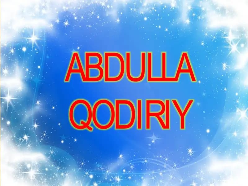 Abdulla Qodiriy, Mehrobdan chayon