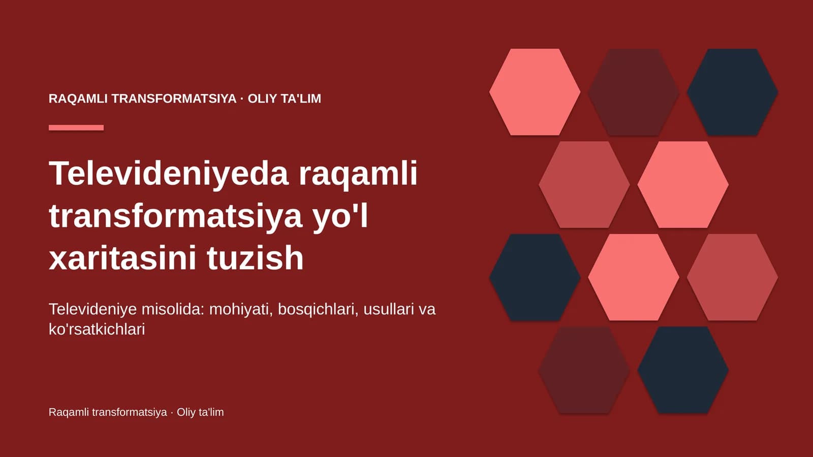 Televideniyeda raqamli transformatsiya yo'l xaritasini tuzish