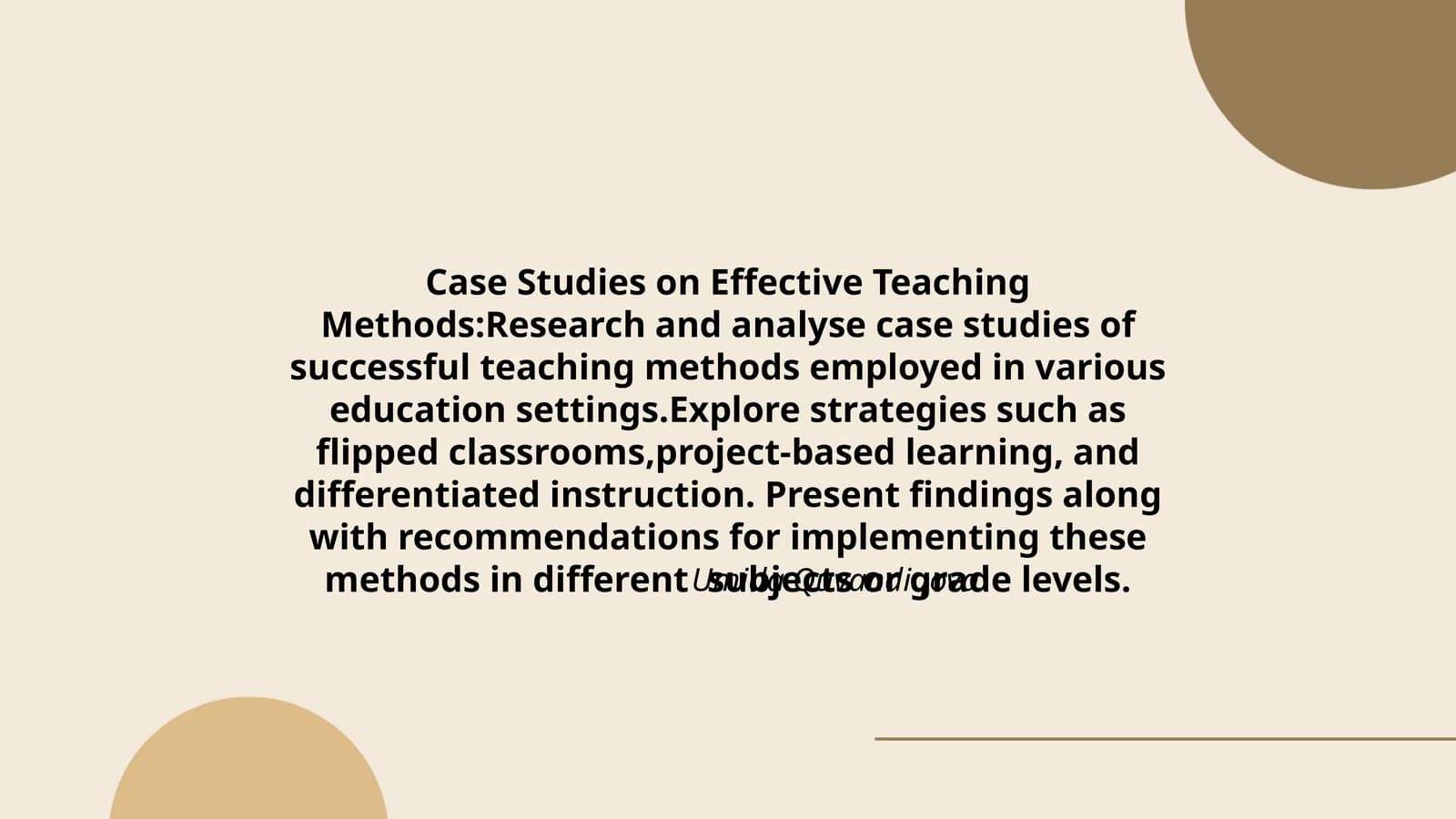 Case Studies on Effective Teaching Methods