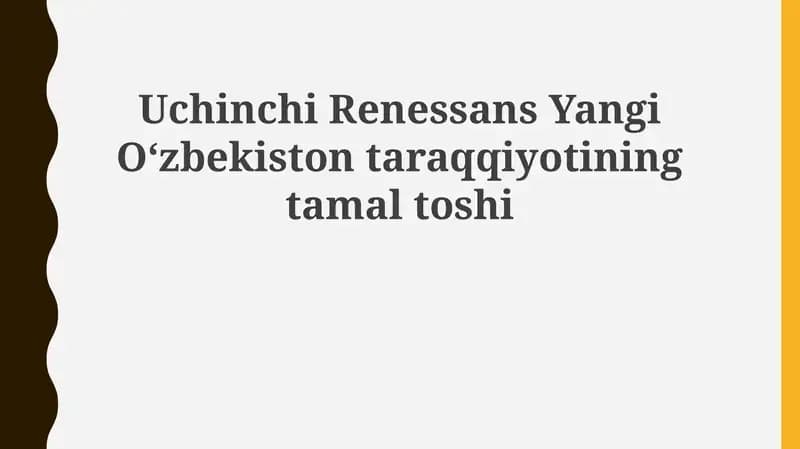 Uchinchi Renessans