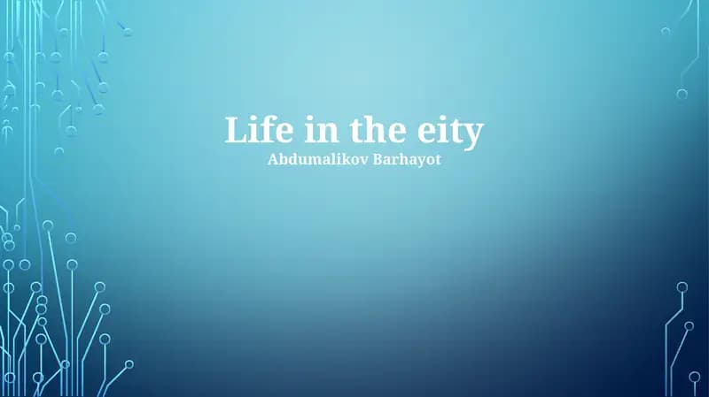 Life in the City