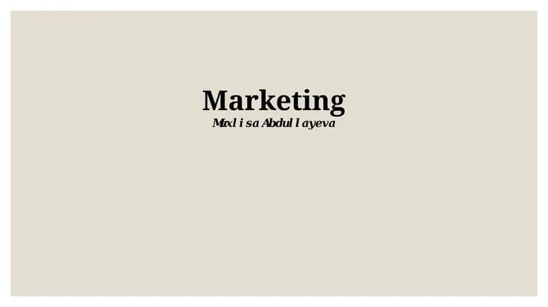 Developing a Winning Marketing Strategy