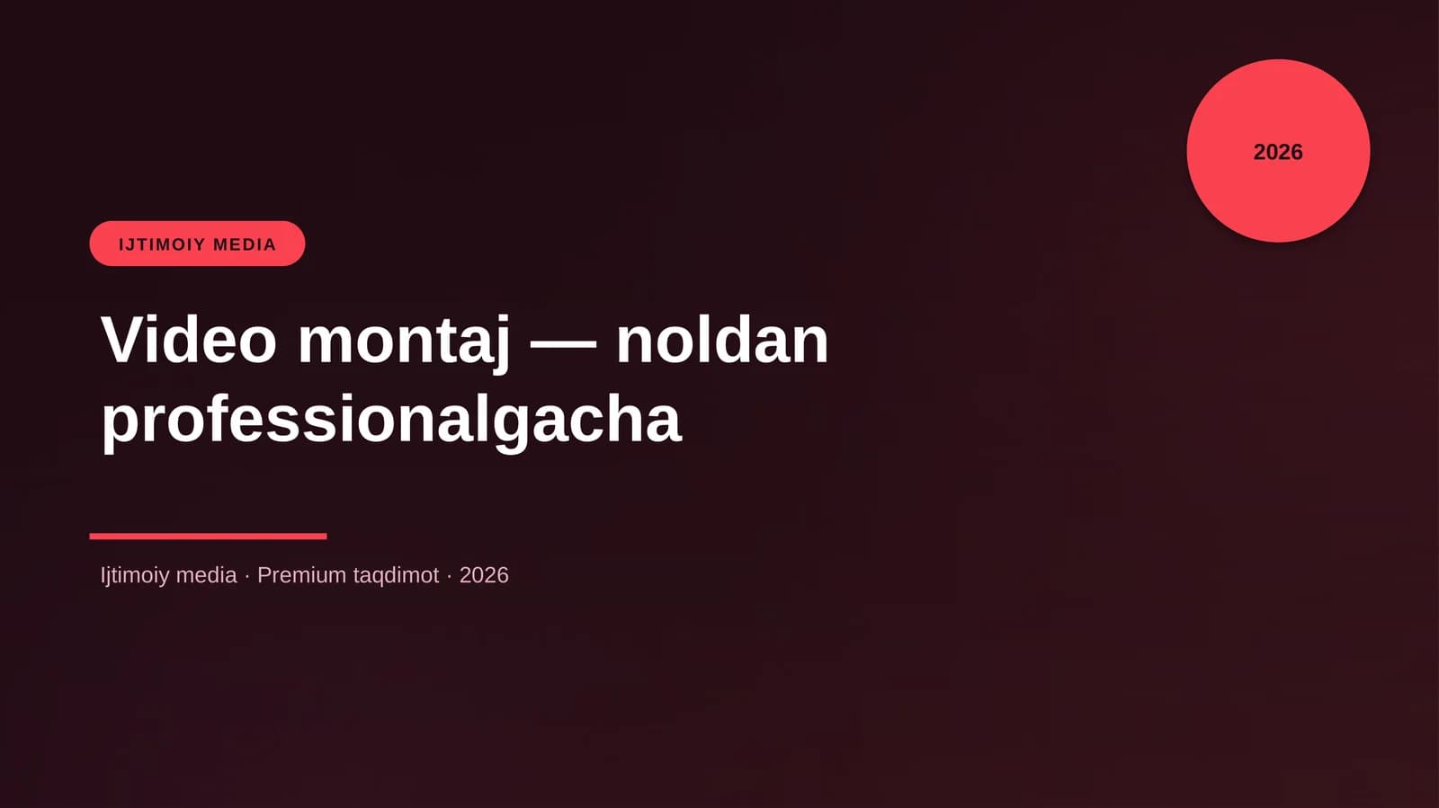 Video montaj — noldan professionalgacha