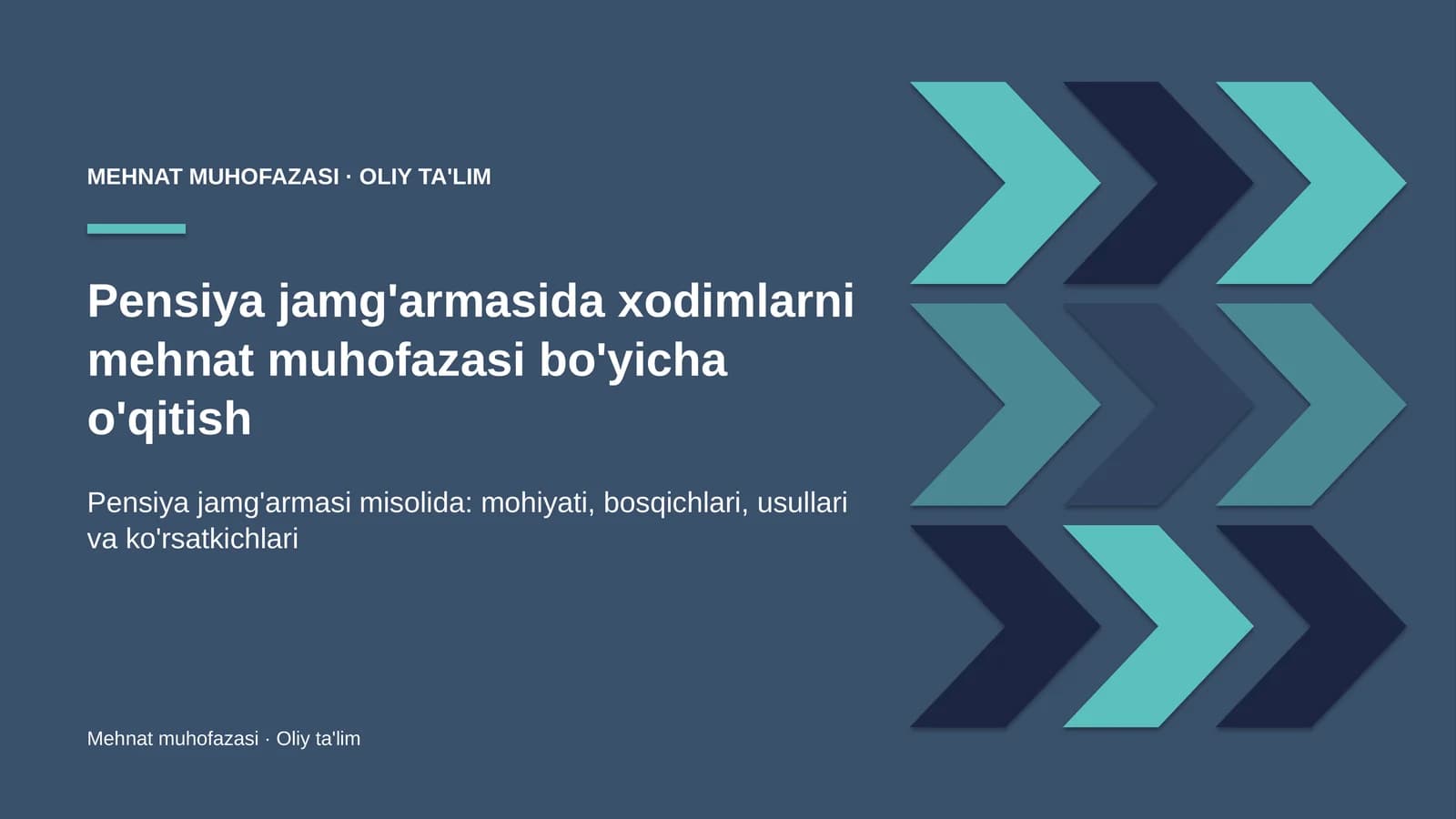 pensiya jamg'armasida xodimlarni mehnat muhofazasi bo'yicha o'qitish 5357