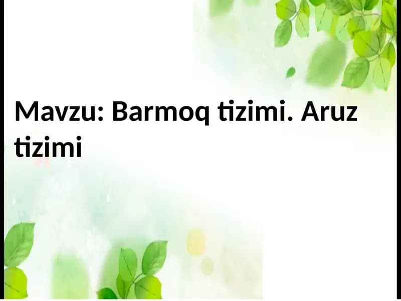 Barmoq vazni