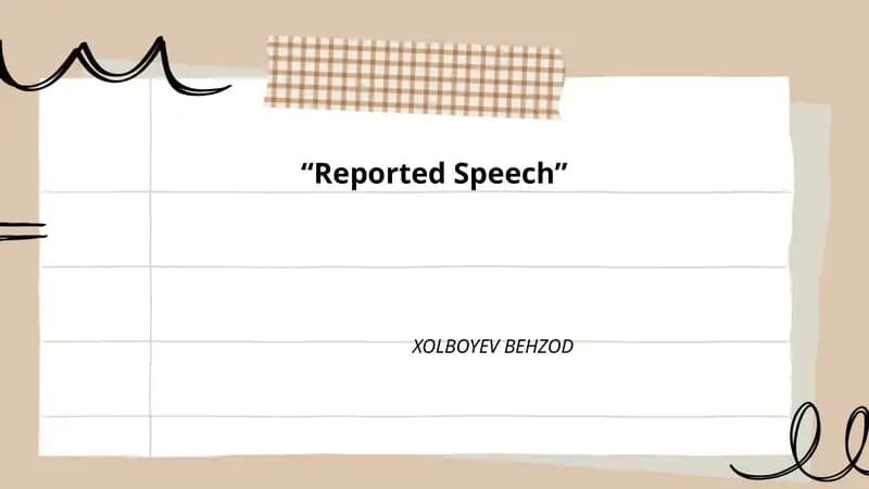 Reported Speech