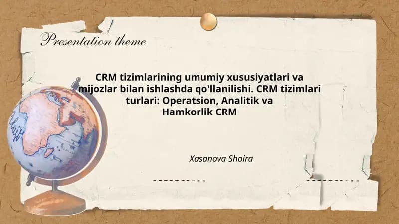 CRM tizimlari