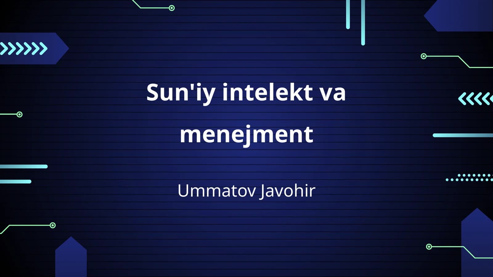 Sun'iy intelekt va menejment
