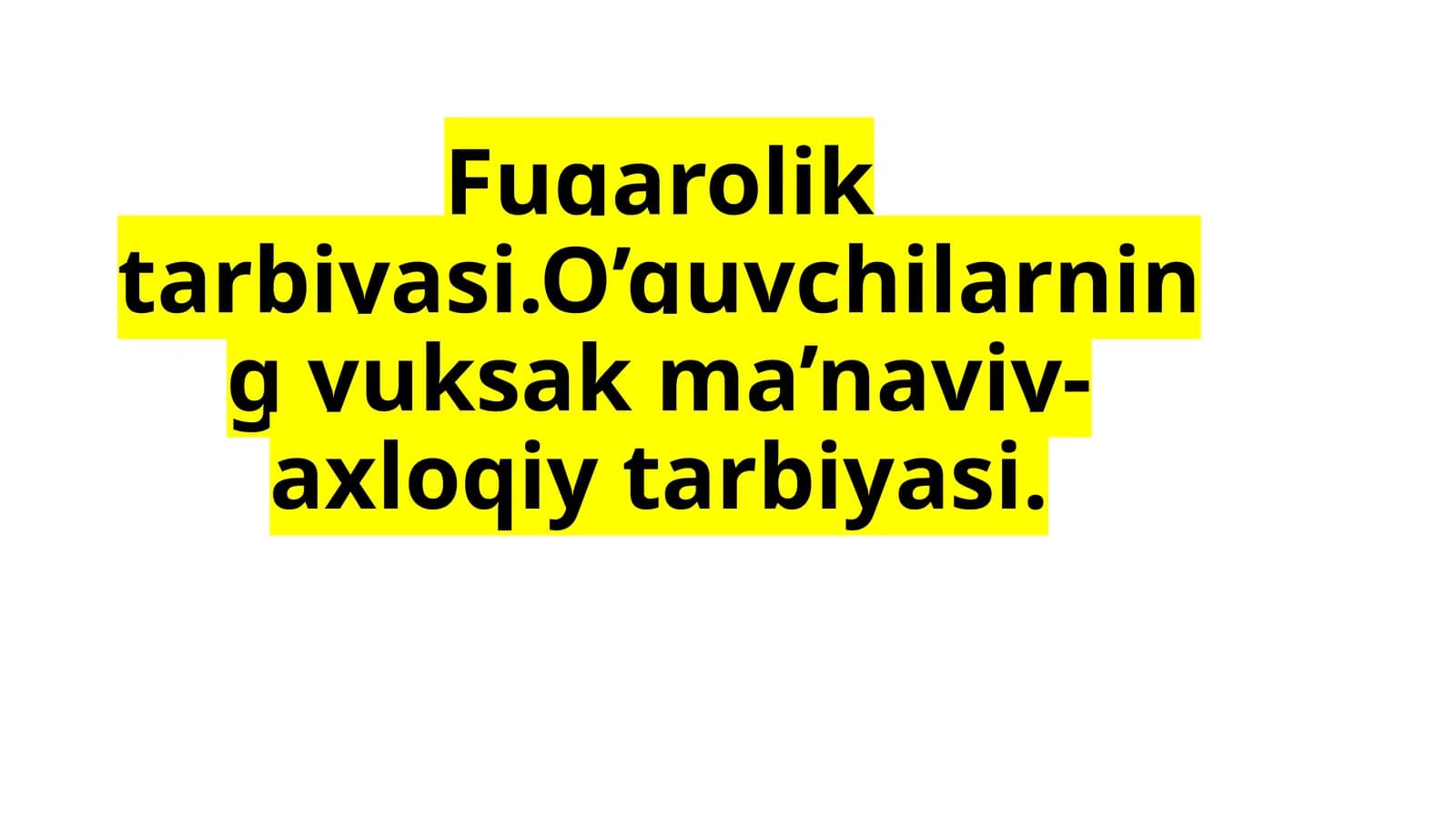 Fuqarolik Tarbiyasi