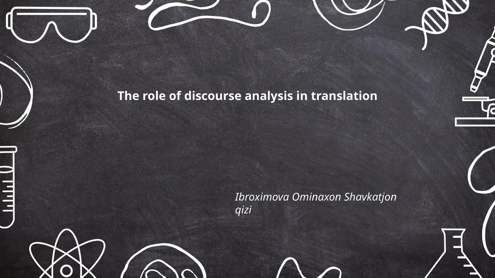 Discourse analysis in translation