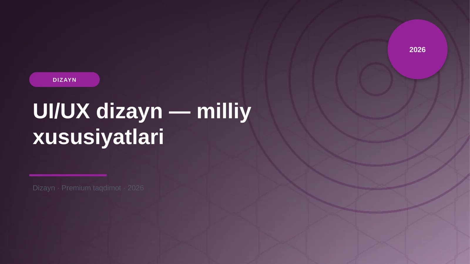 UI/UX dizayn - milliy xususiyatlari