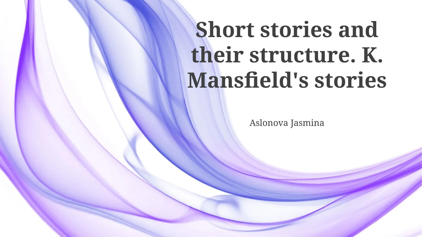Stories by K. Mansfield