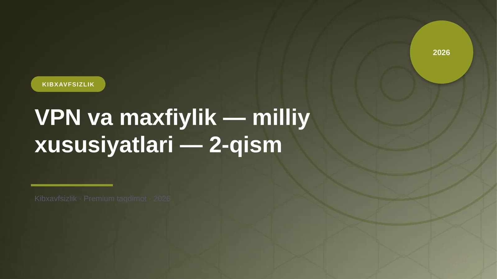 VPN va maxfiylik — milliy xususiyatlari — 2-qism