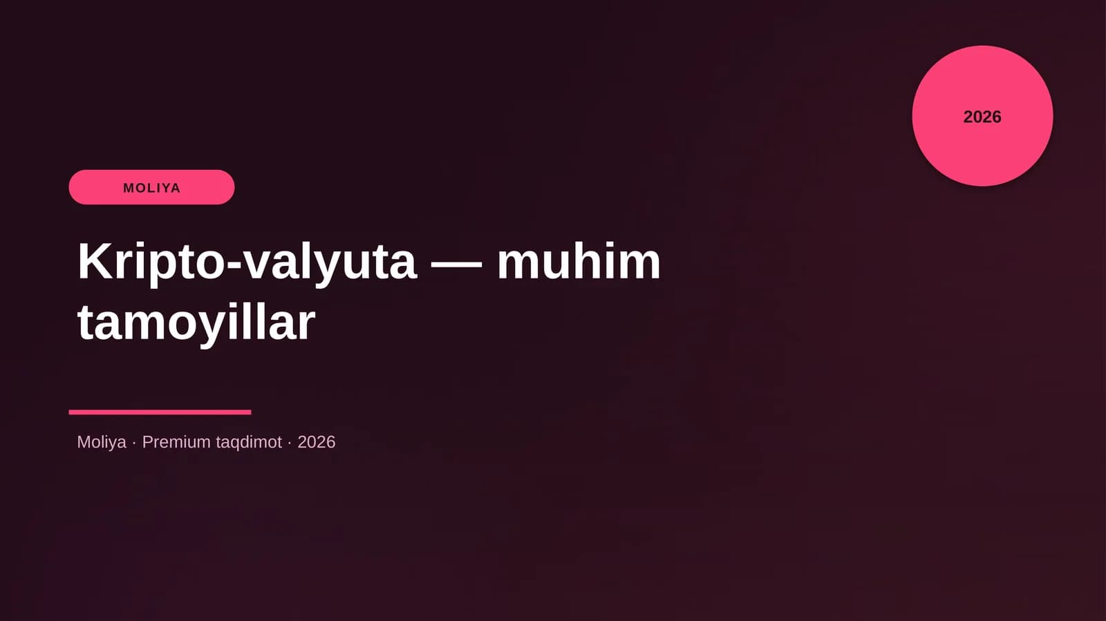 Kripto-valyuta — muhim tamoyillar