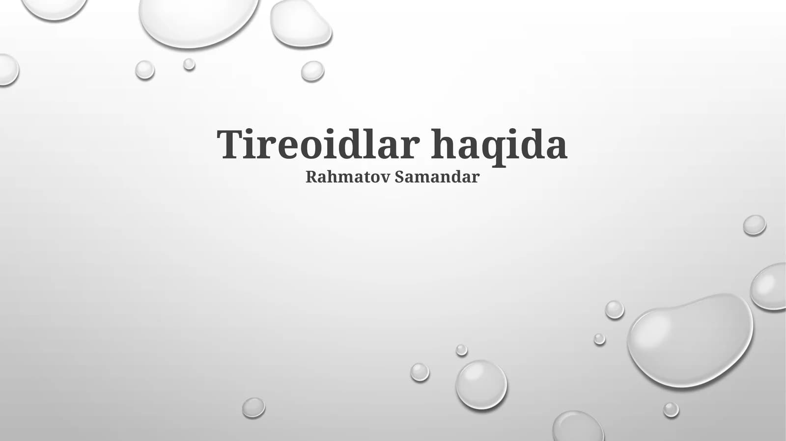 Tireoidlar haqida