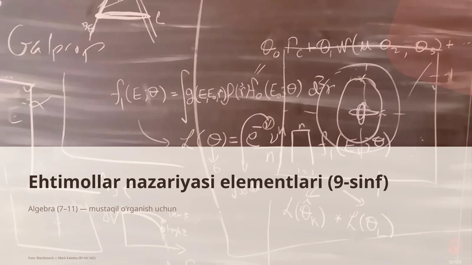 Ehtimollar nazariyasi elementlari (9-sinf)