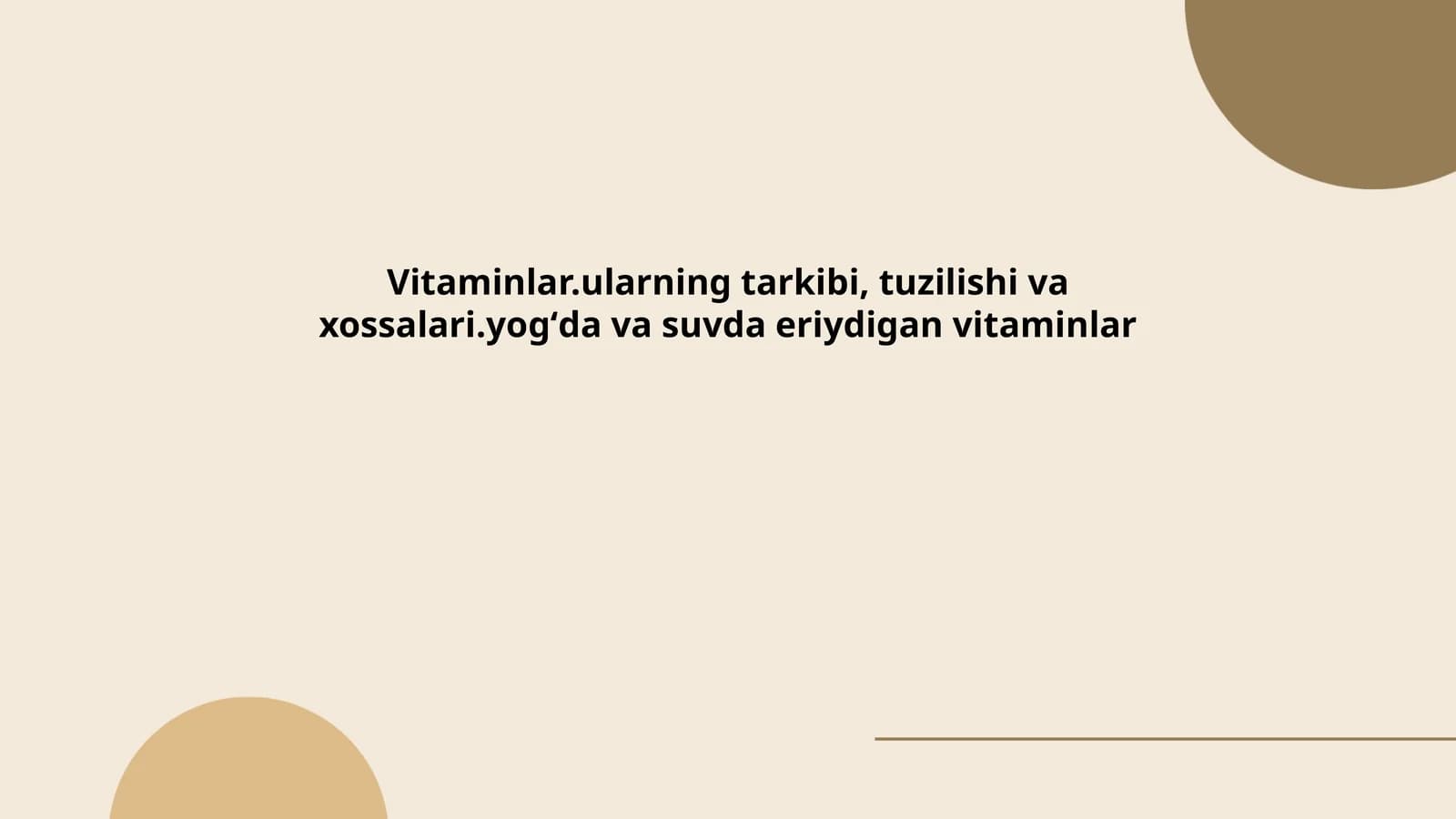 Vitaminlar