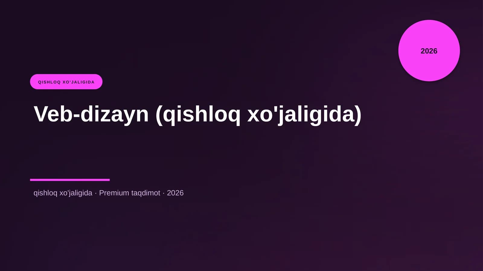Veb-dizayn (qishloq xo'jaligida)
