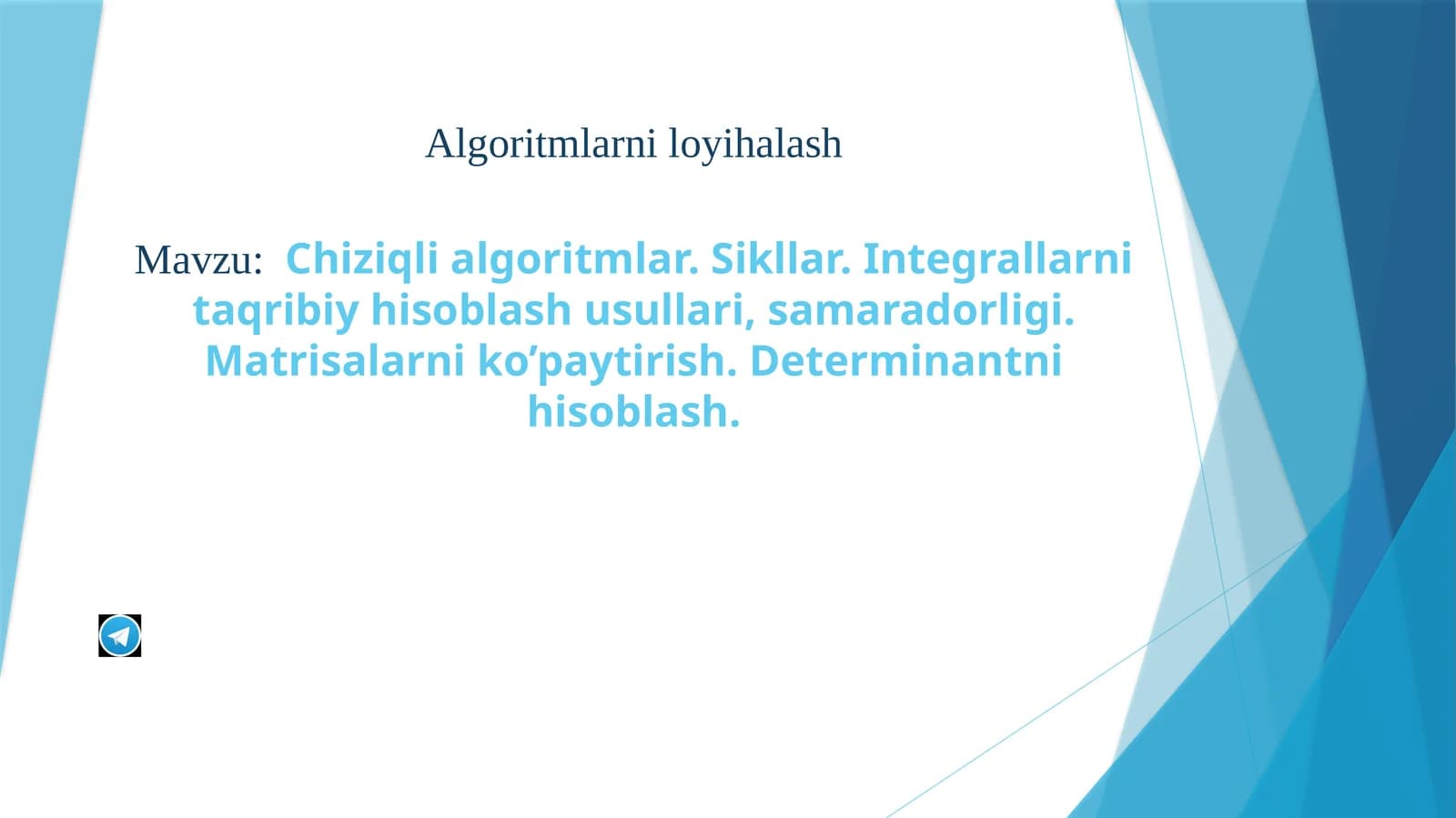 Algoritmlarniloyihalash