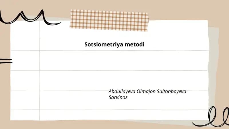 Sotsiometriya metodi