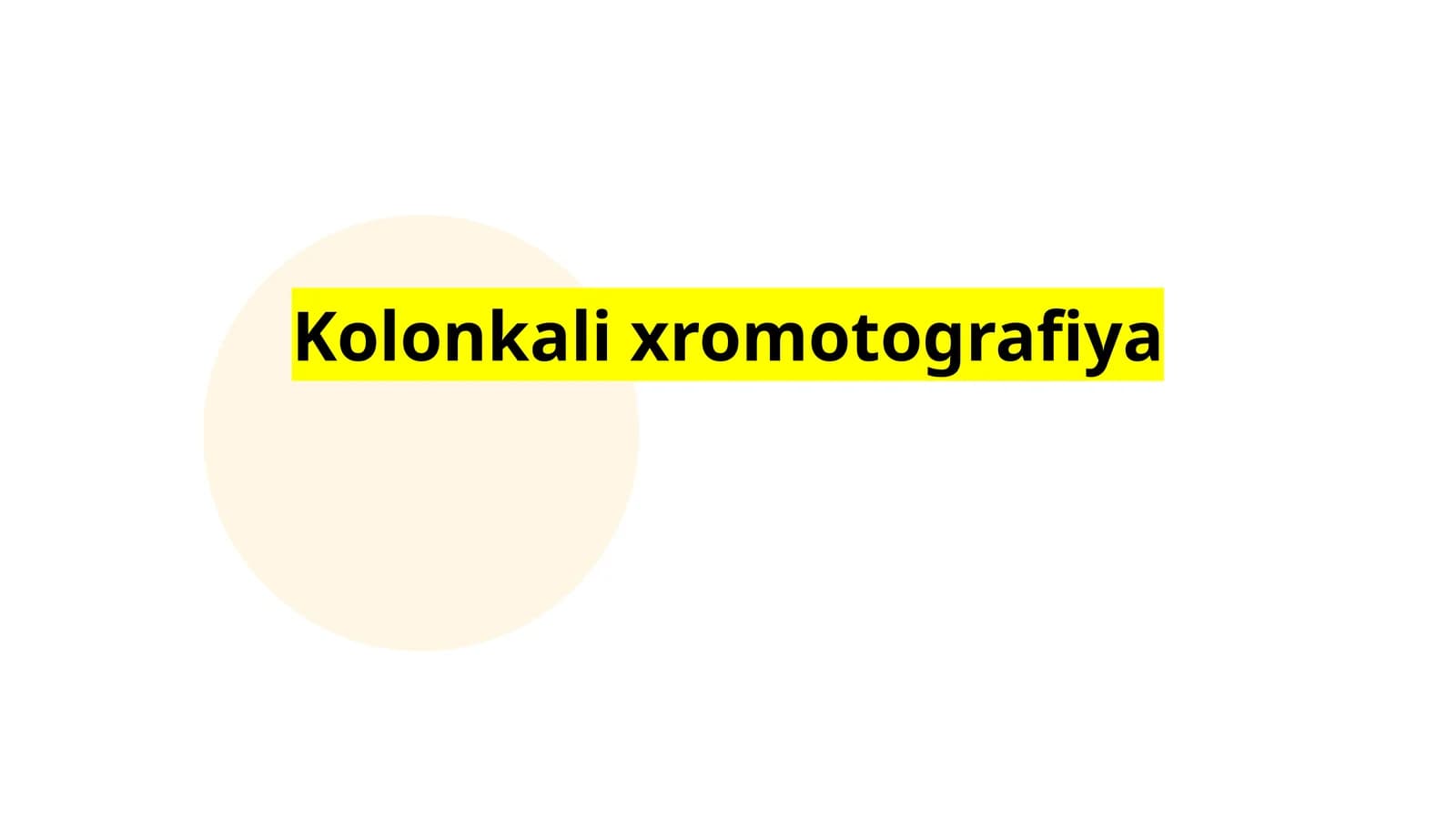 Kolonkali xromotografiya