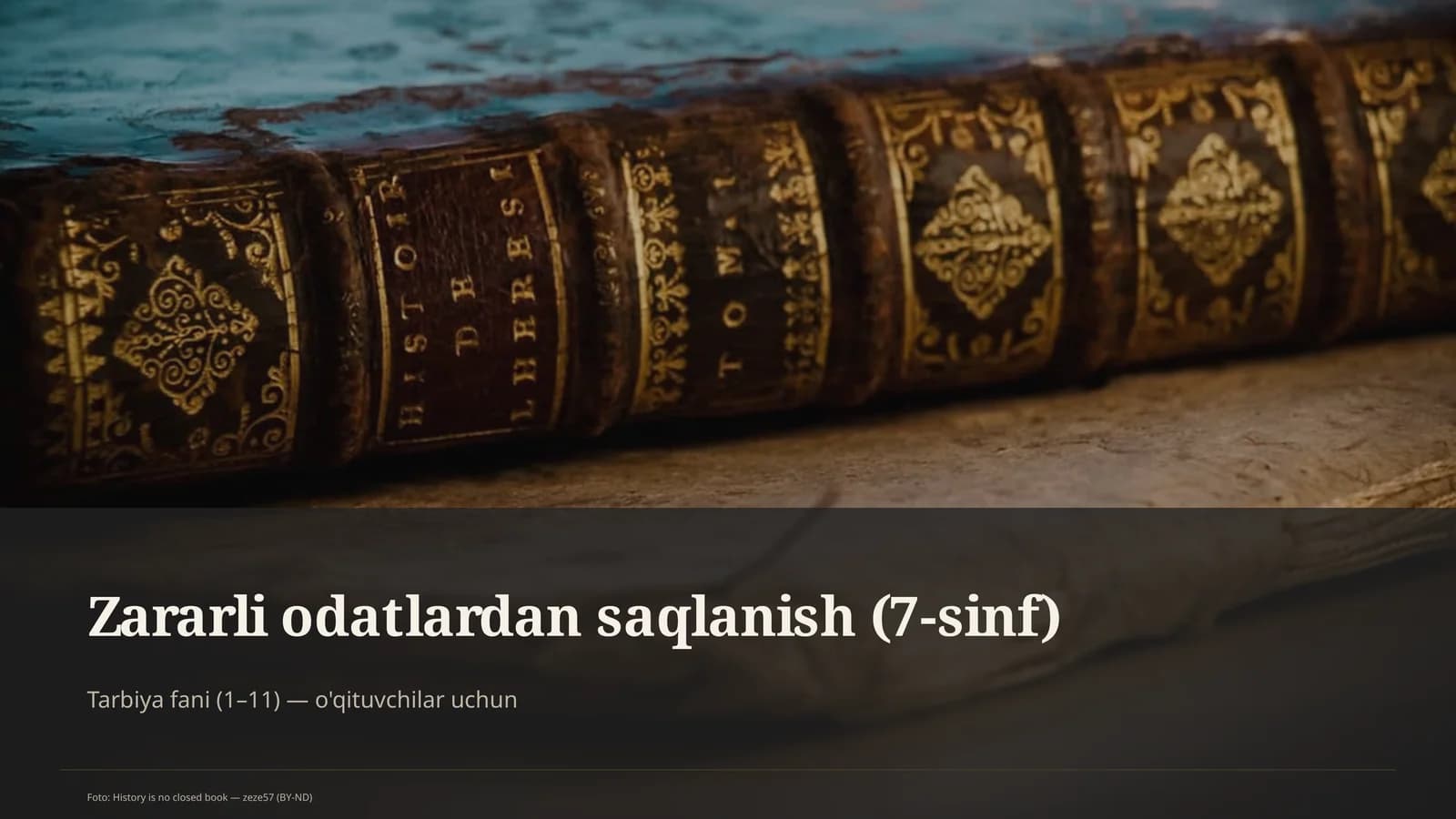 Zararli odatlardan saqlanish (7-sinf)