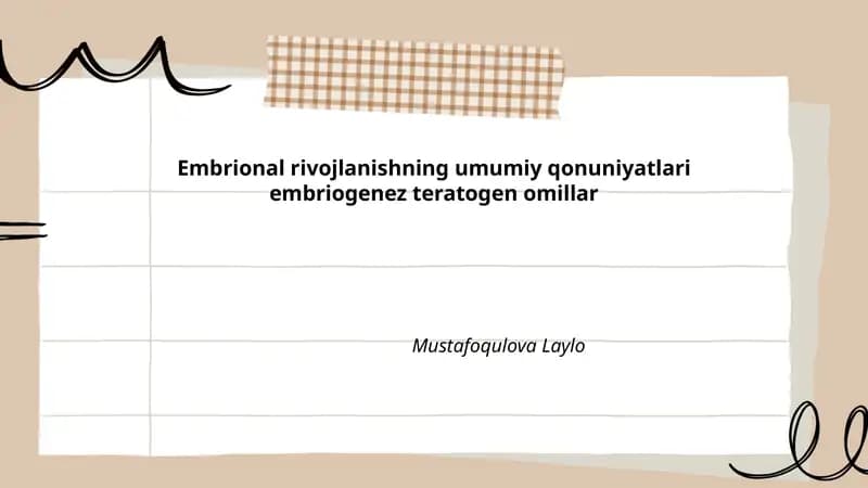 Embriologiya