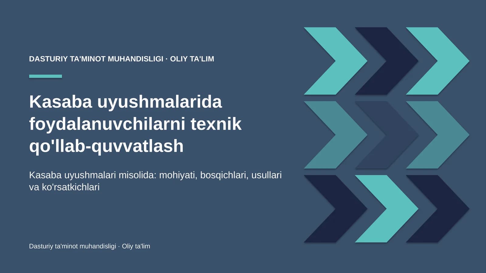 Kasaba uyushmalarida foydalanuvchilarni texnik qo'llab-quvvatlash
