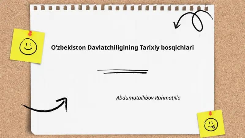 Oʻzbekiston Davlatchiligining Tarixiy bosqichlari