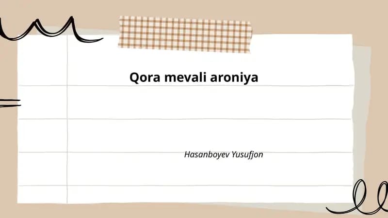Aroniya mevasi